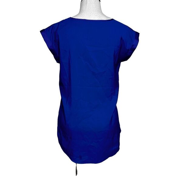 Express Silky Royal Blue Sleeveless Blouse Tunic Size Small - Picture 3 of 4